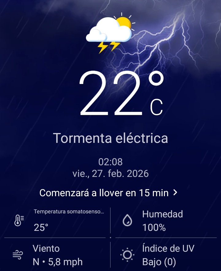 Otra noche de tormenta...
