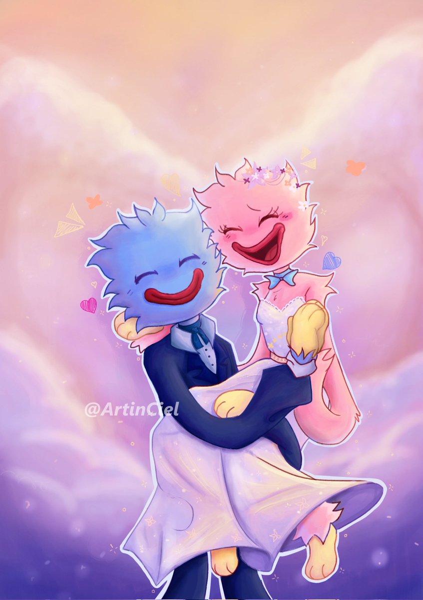 Día 7: Matrimonio 💙🩷💞✨❤️‍🩹
Perdón por la demora, pero espero que les guste, véanlo como otro reencuentro de estos dos, donde pudieron juntar sus patitas:'') ✨
#lovebiteweek #huggyxkissy #huggywuggy #kissymissy  #PoppyPlaytimeChapter5
