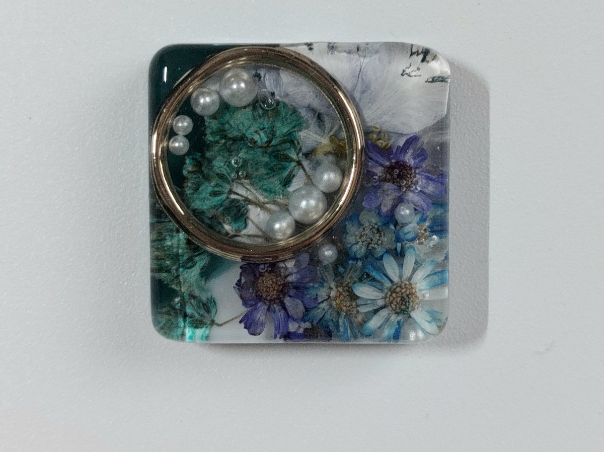 四角に挑戦！ #ハンドメイド #レジン #アクセサリー