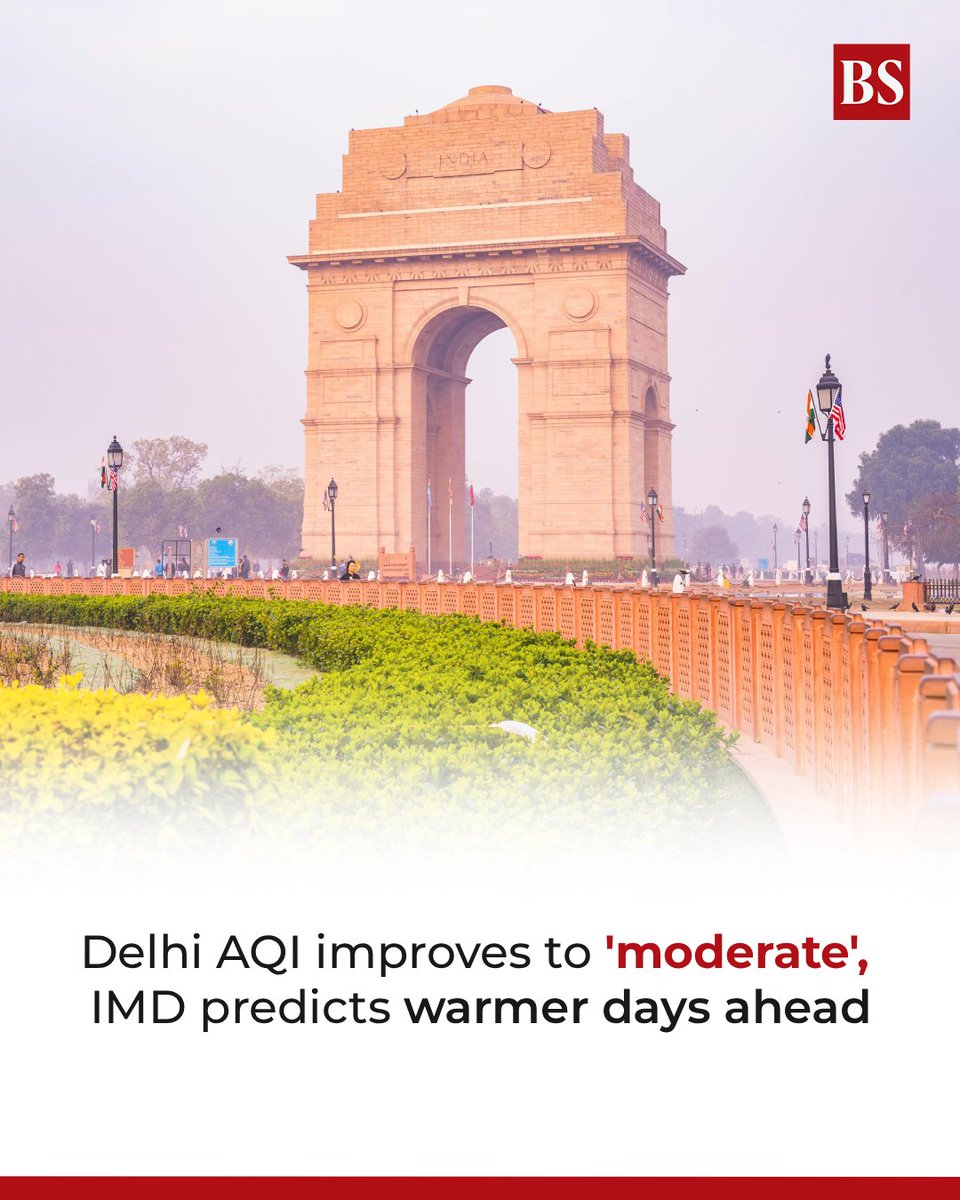 bsindia's tweet image. Delhi woke to a misty, "moderate" air quality Friday morning (AQI 186), as temperatures inched toward 30 degrees Celsius mark, signalling an early transition into a warmer-than-average pre-summer pattern.

Details: mybs.in/2g3wPb0

#Delhi #DelhiAQI #DelhiPollution