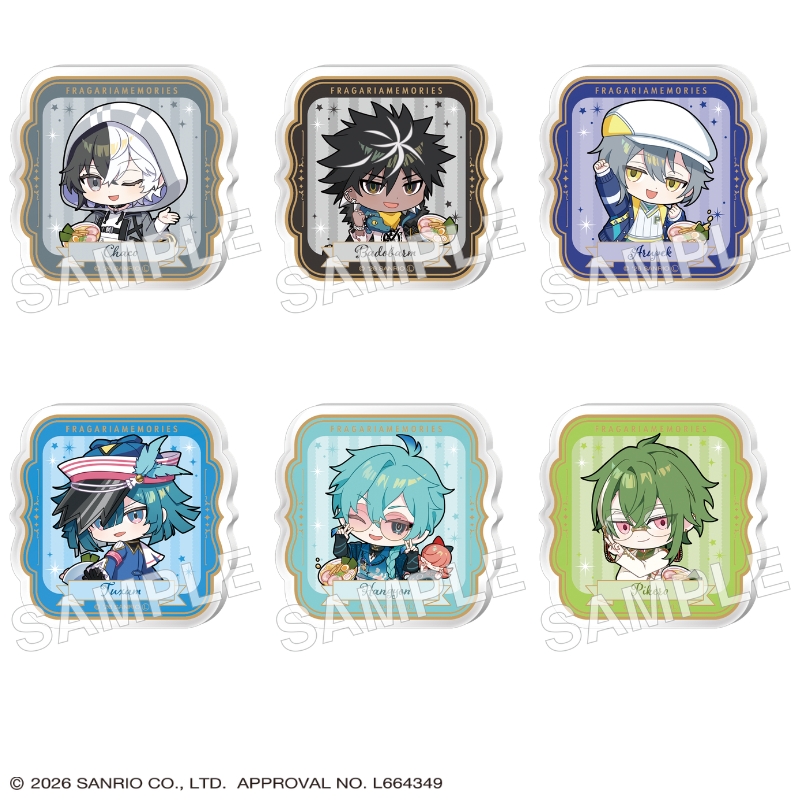 ＼💐#フラメモ展 グッズ紹介💐／

✦トレーディングアクリルバッジ（ミニキャラver.）　550円（税込）

描き下ろしミニキャライラストのアクリルバッジです✨
ブーケごとに展開するトレーディング商品です。

#フラガリアメモリーズ