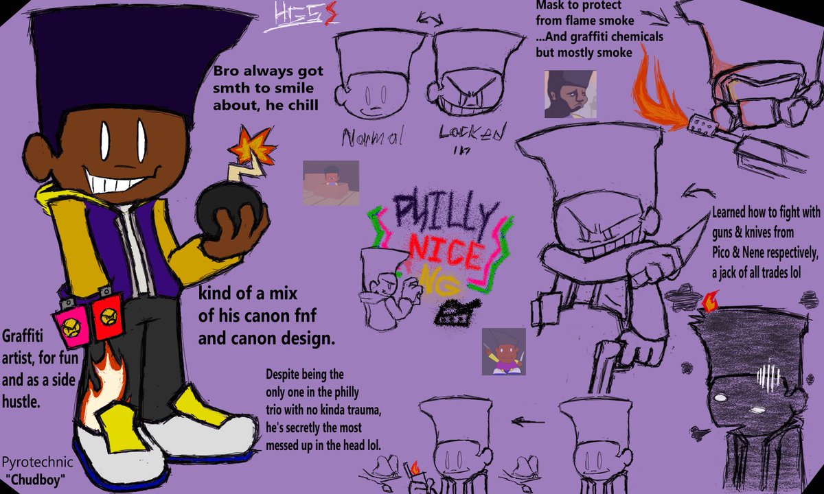 HG5beta's tweet photo. #Artshare #Artmoots #art #Picoschool #Picoschooldarnell #fnf #flattops
After so long since the Nene drawing it's about time I got to this pyromaniac with an IQ 241, 
Darnell's underrated, brother's one of my favorites https://t.co/BYGgLe0hT6