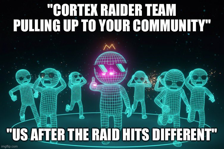 cortexcult's tweet photo. "The CORTEX raider team just pulled up and we are NOT leaving 😎⚔️ every community. every platform. every raid. we move as one. you either see us coming or you missed it"
#CORTEX #CryptoRaiders #Solana #RaidTeam #SOL #Memecoin #CryptoTwitter #Web3 https://t.co/DgwOZGrQ9j