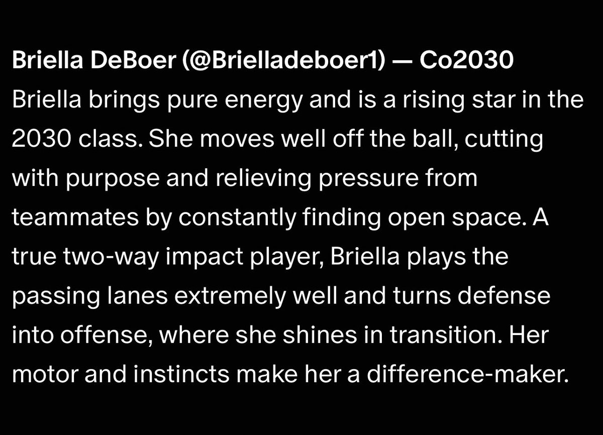 Briella DeBoer tweet media