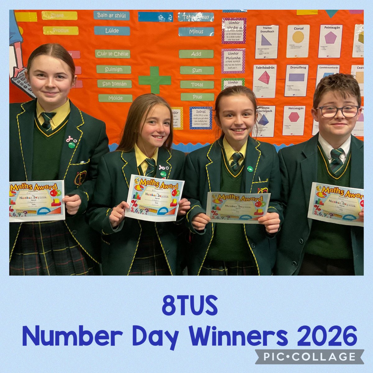 MathsStCaths's tweet image. Before midterm we celebrated @NSPCCNI with our Annual Quiz!
Here are some of our Year 8 class winners!
#welovemaths #mathisfun #numberday 🥳🧮🏆