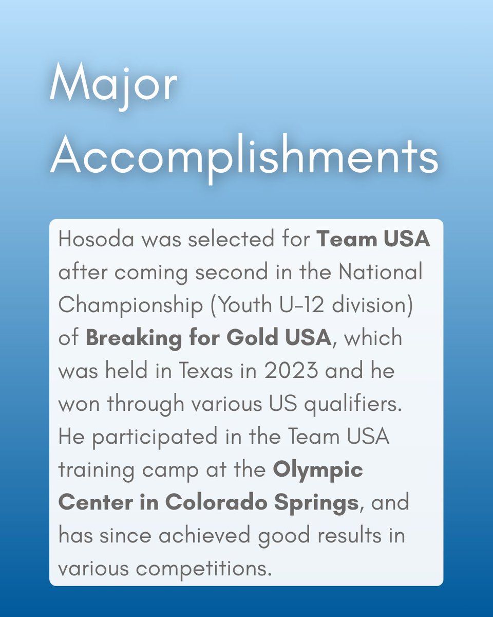JPNConsulateLA's tweet photo. Meet Kaito Hosoda! 🕺
Kaito Hosoda is a professional #breakdancer based in #SoCal! 🎵
#CGJLASports is our interview series of introducing Japanese and Japanese American sports athletes, coaches, and staff that have made an impact in Southern California & Arizona. 🌟 https://t.co/LXUCIEn82L