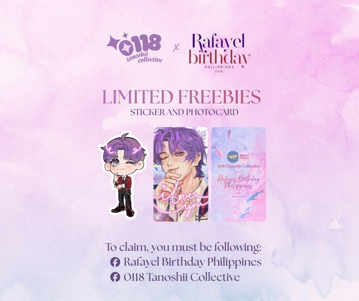 What's up, Miss Bodyguard? ✮ ⋆ ˚｡𖦹 ⋆｡°✩𓆝

We’re incredibly excited to announce our collaboration with Rafayel Birthday Philippines this coming March 6, 2026 as we celebrate our beloved Fishie’s birthday! 🐟🎂

The admins of 0118 Tanoshii Collective will be visiting some
