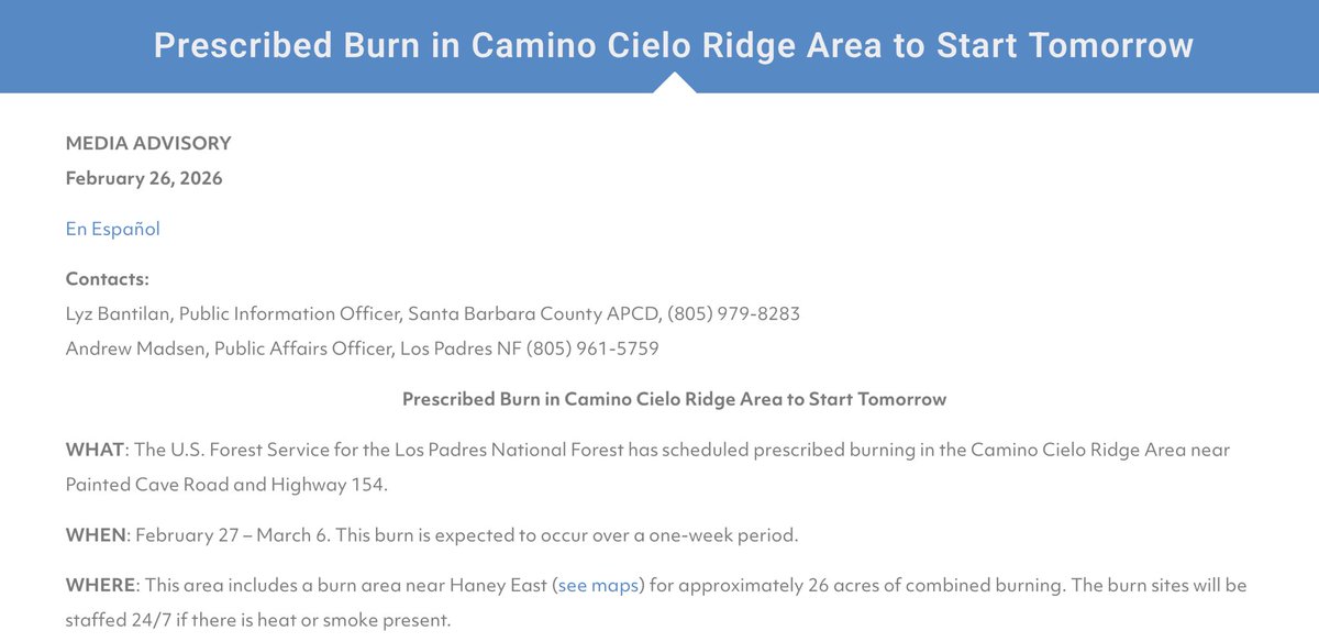 Santa Barbara County Fire Department tweet media