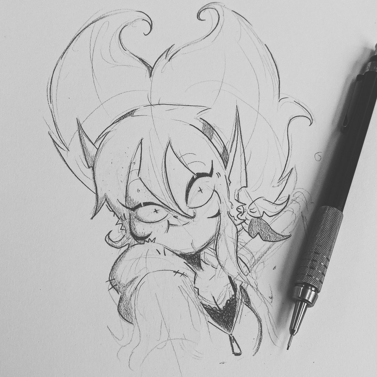 Rocketboy107's tweet photo. @D4RCEL Here’s one of em. Ukireena or simply Uki (pronounced “You-key”)

Dark elf who’s crude, shameless, and has zero personal boundaries. Ironically an expert musician. https://t.co/7U99VWQ1jT