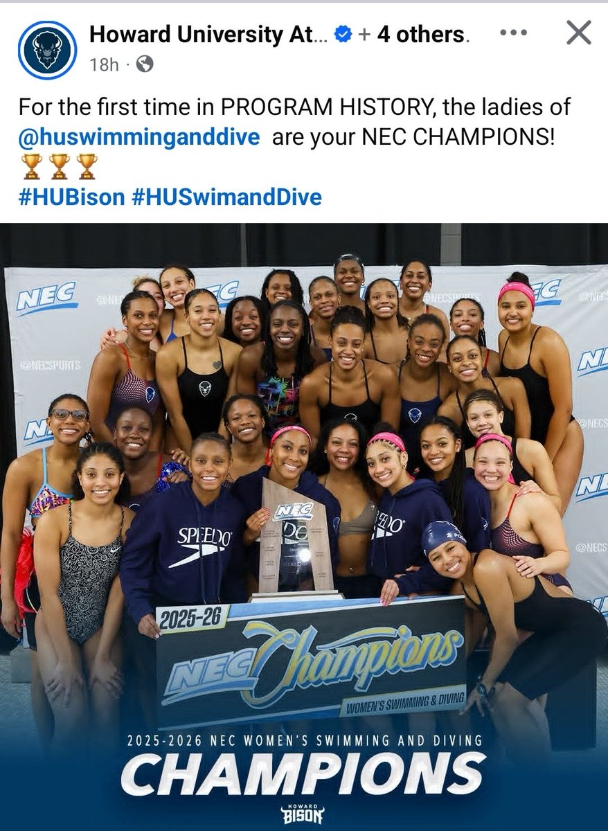 HUSwimming's tweet photo. The time has arrived....

1st HBCU to ever win a Women's NCAA Conference Championship EVER!!! https://t.co/pC5PFpDC4O