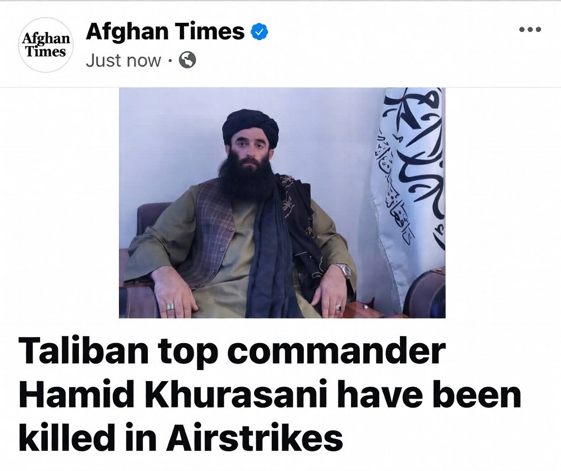 Top Breaking 
Hamid khurasani has been killed in Pakistani airstrik
<a href="/AfghanTimes7/">Afghan Times</a> <a href="/BBCUrdu/">BBC News اردو</a> <a href="/BRICSinfo/">BRICS News</a> <a href="/business/">Bloomberg</a> <a href="/DukhterEAfghan/">Dukhter Afghan🇦🇫 دختر افغان</a>
