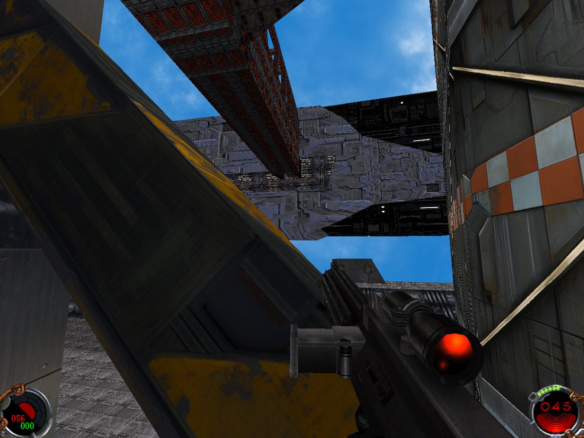 SWForce4EU's tweet image. Fuel tunnels.   These can't be great for his health.  If he doesn't get flash fried he's breathing those awful fumes! #KyleKatarn #DarkForces