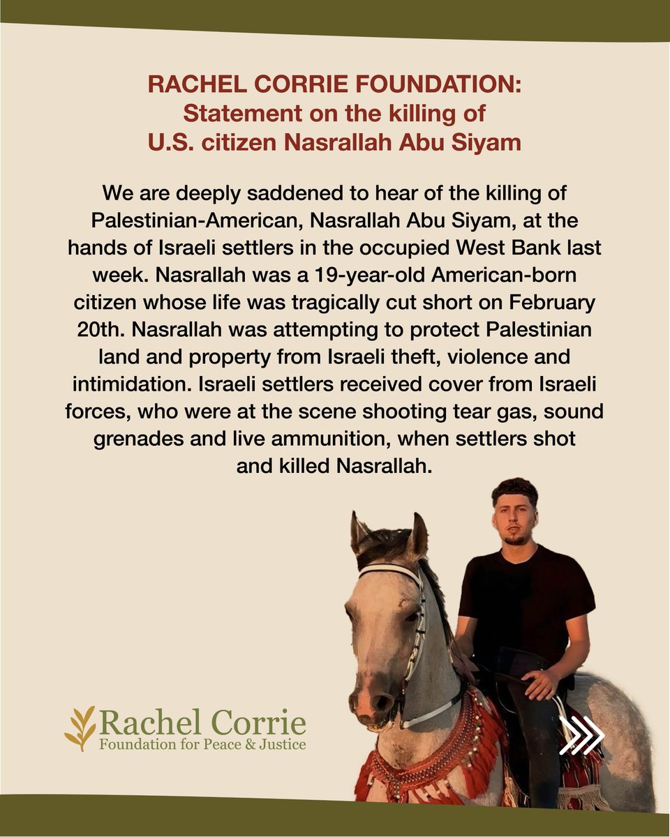 Rachel Corrie Foundation tweet media