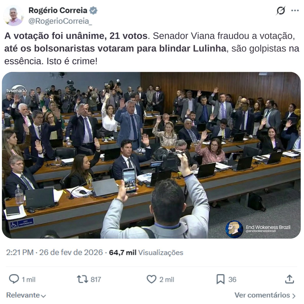 EndWokenessBR's tweet image. O Deputado do PT, Rogerio Correia, tem razão em blindar Lulinha, vejam as evidências em sua postagem:
#SomosTodosLulinha #Lulinha #INSS #CPMIdoINSS