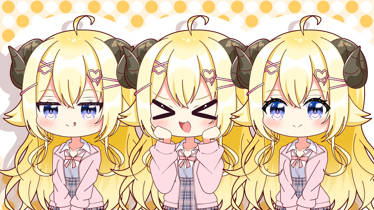 デフォルメ立ち絵　制服ロングがかわいいので今回採用しました #つのまきあーと