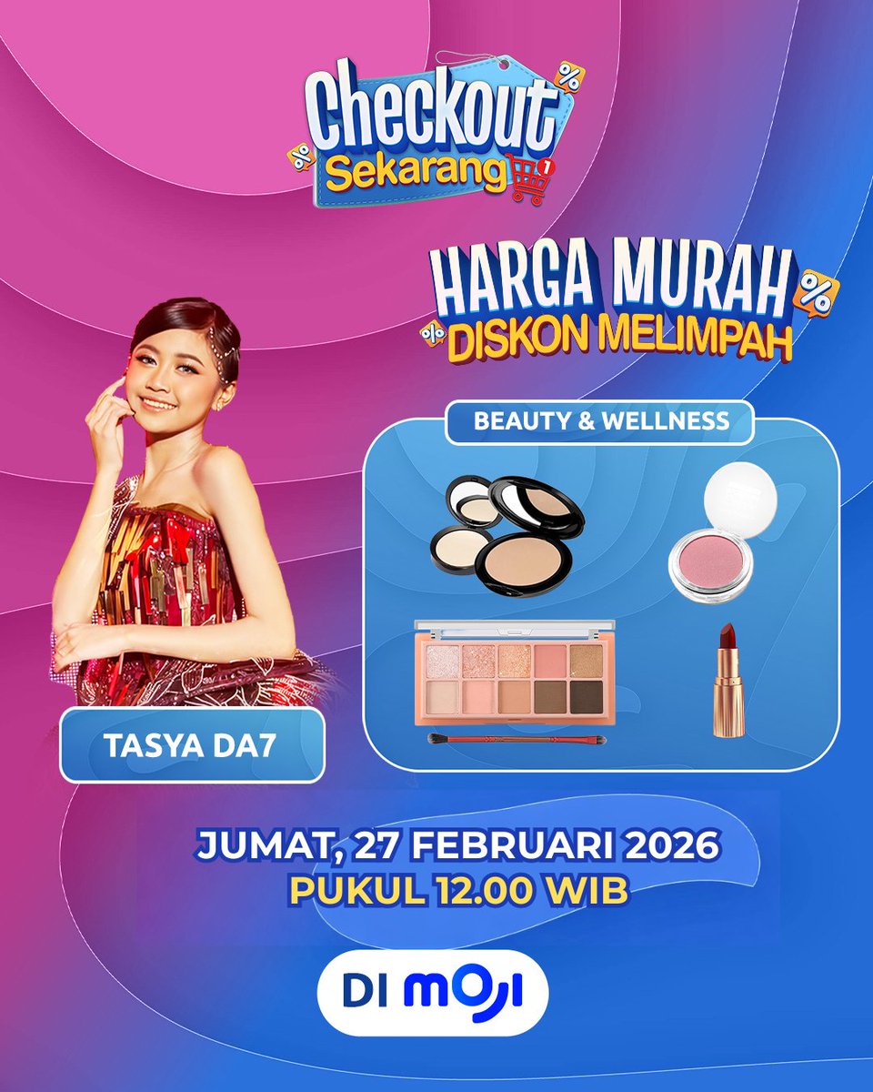 mojiupdates's tweet photo. Belanja makin seru karena ditemani sama Tasya DA7 yang siap kasih rekomendasi terbaik dan bikin live shopping jadi makin rame 🎉

Saksikan Checkout Sekarang,
📅 27 Februari
⏰ Pukul 12.00 WIB
Hanya di Moji!

#CheckoutSekarang #LiveShopping #DiskonBesar #MojiTV https://t.co/wt7NuI1vqU