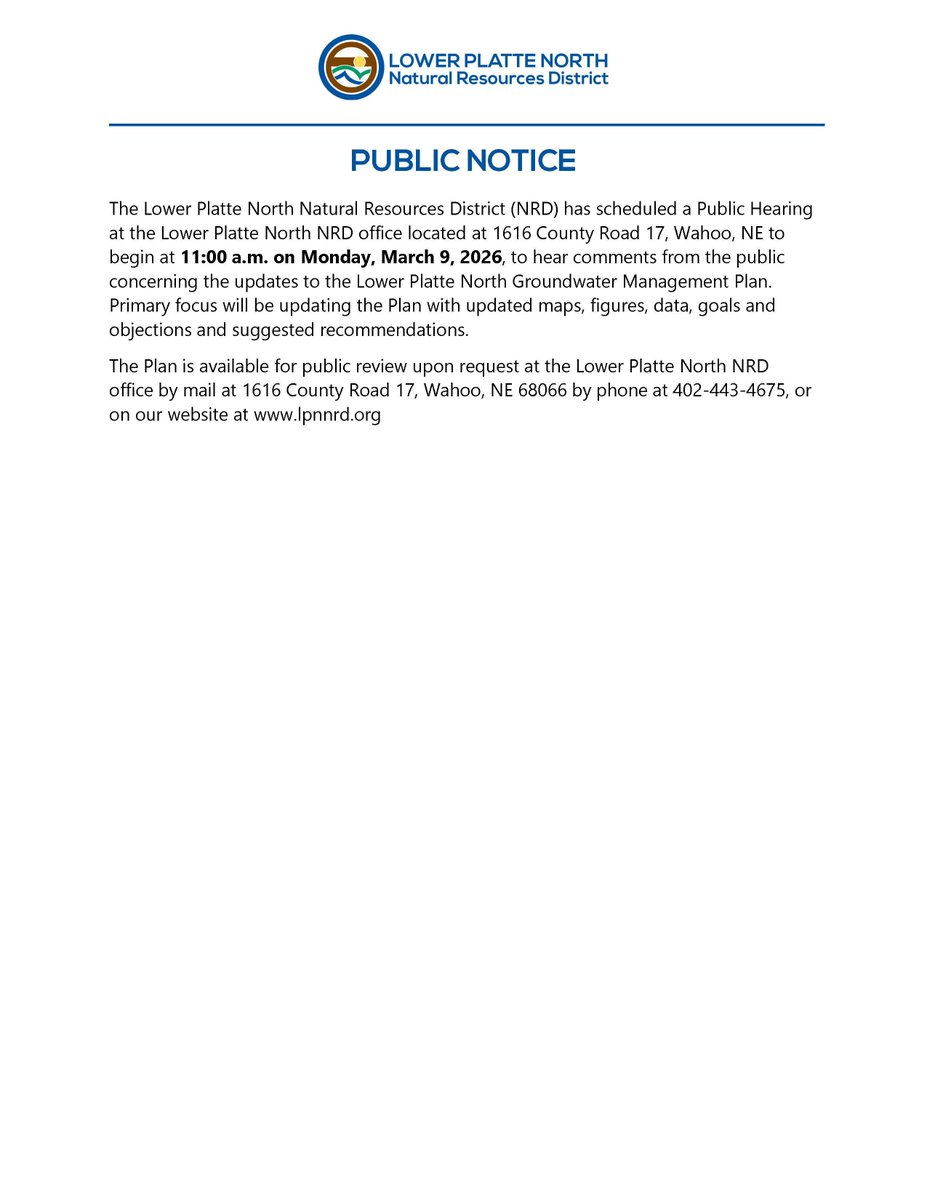 Lwr Platte North NRD tweet media