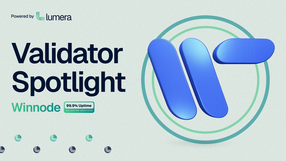 🌐 Validator Spotlight: <a href="/WinNode/">WinNode</a> 

Reliable validation is the backbone of decentralized networks.

WinNode brings enterprise-grade infrastructure, 99.99% uptime, and performance-focused services to multiple chains, including Lumera.

Their contributions help to support real