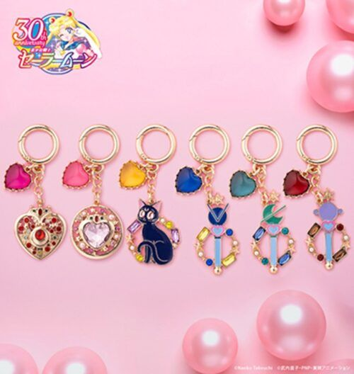 プリライとローソン限定キーホルダーまとめ売り ローソン『セーラームーン 刺繍キーホルダー、バッグチャーム