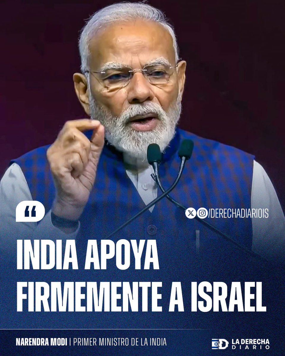 DerechaDiarioIS's tweet photo. 🇮🇳🇮🇱 | Primer ministro de la India, Modi, se dirigió al pueblo israelí: “Expreso las más profundas condolencias por cada vida perdida y por cada familia afectada por el ataque terrorista de Hamás... La India apoya firmemente a Israel, con plena convicción... Am Yisrael Chai". https://t.co/fo3n6SR8vo