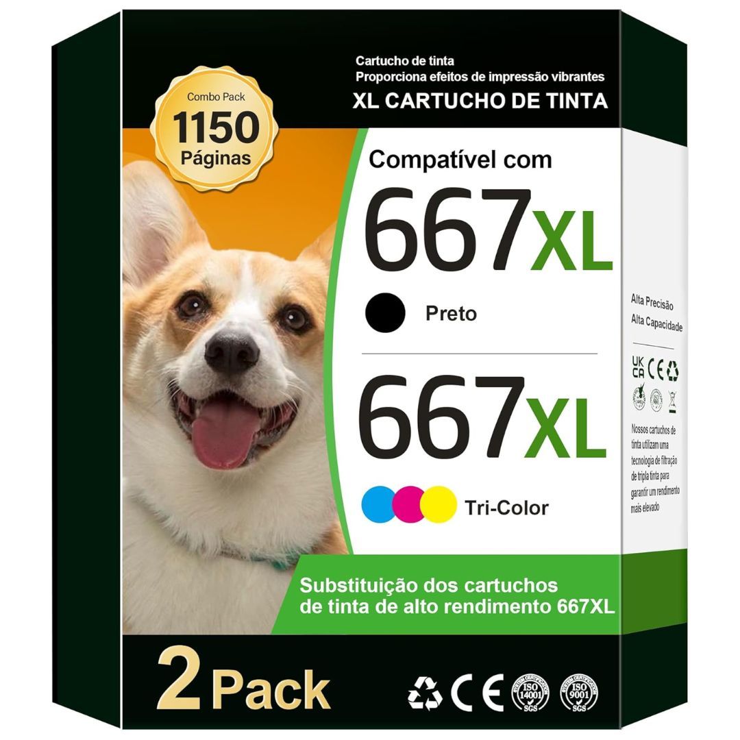 procuroofertas's tweet photo. Teckkin | Cartucho de Tinta | HP 667 e 667XL | Preto e Colorido

💵 De R$ 189,99 por R$ 180,49
💳 ou em até 6x R$ 30,09 sem juros
📉 5% OFF

🔗 https://t.co/JZpEakhfJ4 https://t.co/k8AxPTrXYJ