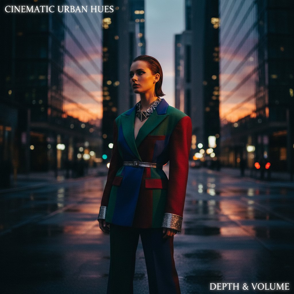 Cinematic Urban Hues. The warm side lighting accentuates glass reflections, creating a rich sense of depth and volume. 🌆