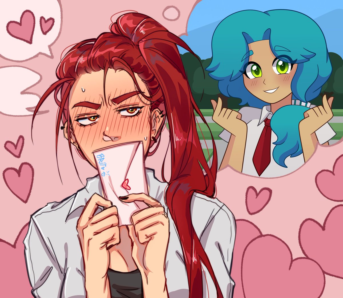 Una carta para alguien especial 🫢💌

#Fon gb collab con la maravillosa <a href="/Mynchan2119/">🍮Myn Draws💖</a> !!! ♥️🩵
