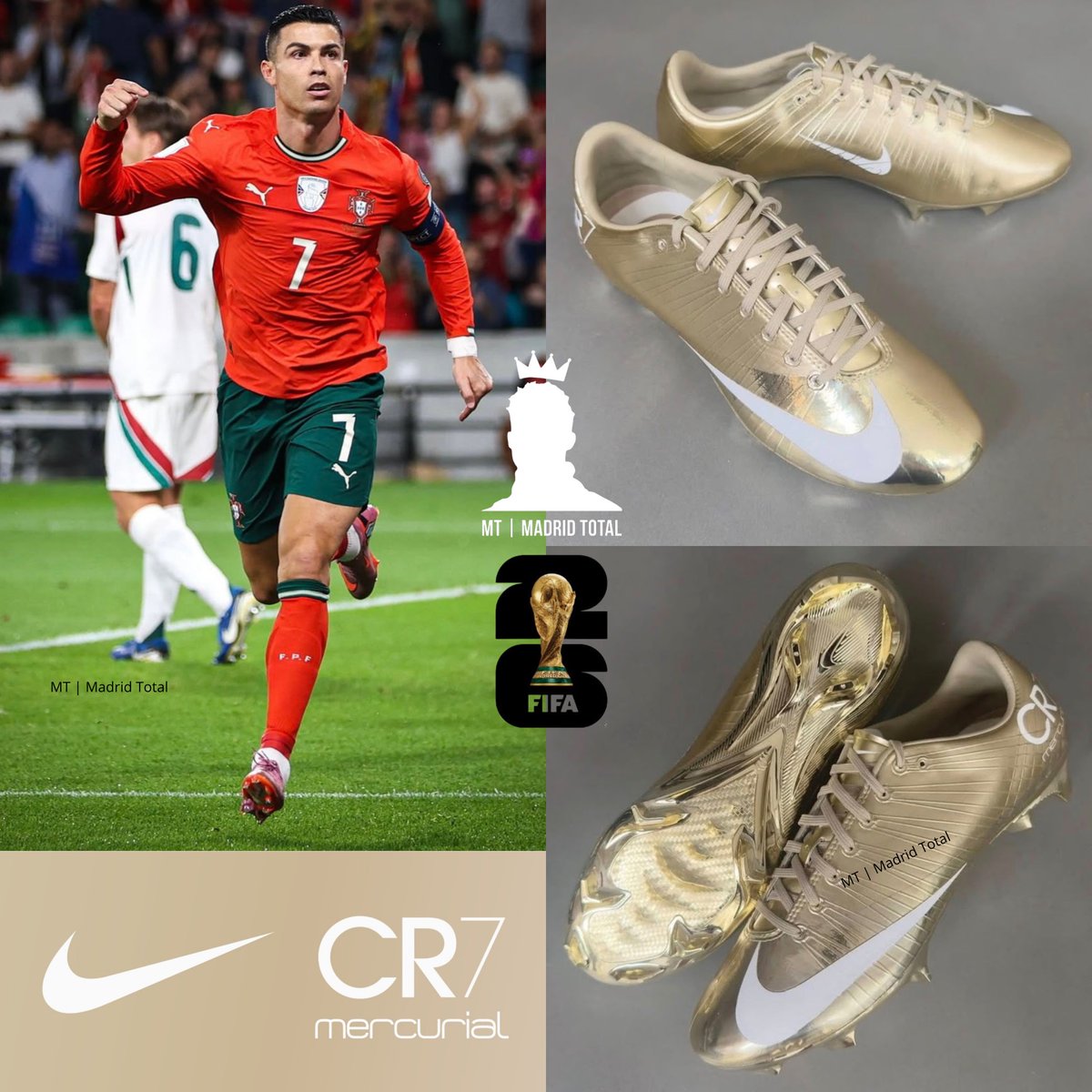 madrid_total2's tweet photo. 🚨 Nueva filtración de las botas de Cristiano Ronaldo para el MUNDIAL 2026. 

Nike Mercurial Superfly CR7. 🐐 https://t.co/3tlQwN9FhN