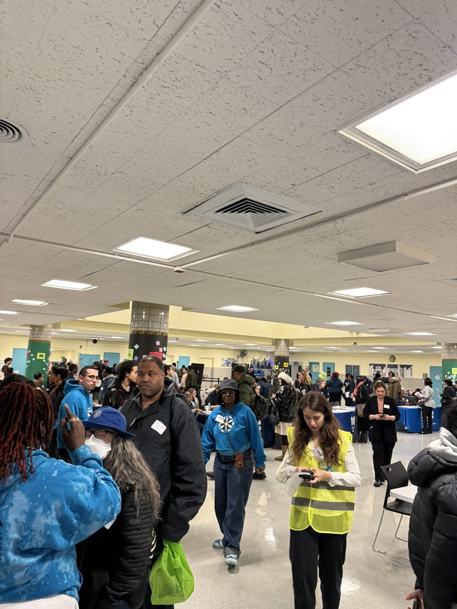 NYCHousing's tweet photo. Earlier, we were at the resource fair, where nonprofits and city agencies shared critical information on their services for New Yorkers. We even spotted our friends from @CenterOnHOME! Shoutout to Harry and Lucy! 🩵 https://t.co/TakYPcW2R1