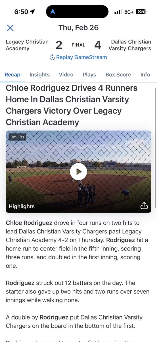 Chloe Rodriguez 2027 tweet media