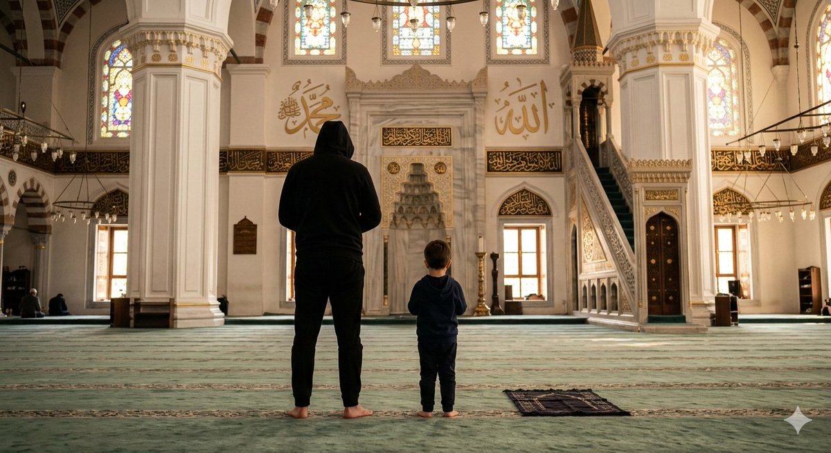Mosque Prayer Scene