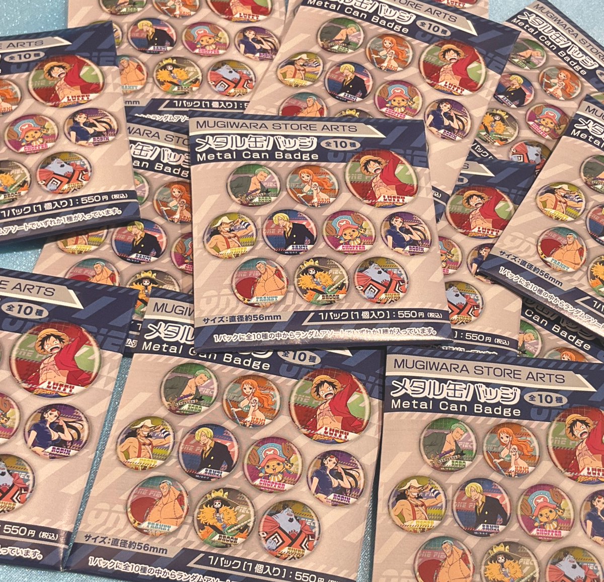 新商品】 MUGIWARA STORE ARTS メタル缶バッジ（全10種） 1個：550円