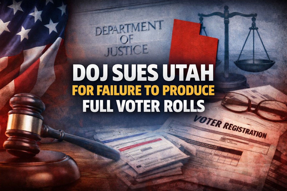 DOJ Sues Utah For Failure To Produce Full Voter Rolls

The U.S. Department of Justice has filed a federal lawsuit against Utah for failing to produce its full statewide voter registration list, escalating a records dispute that began last year.

In a February 26 press release,