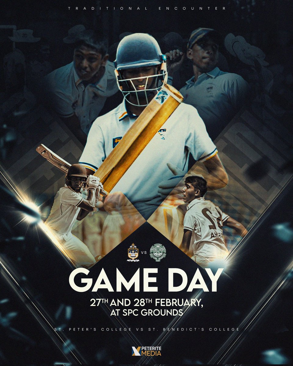peteritemedia's tweet photo. It’s Game Day in Bambalapitiya!

Get ready to witness a true cricketing spectacle as the St. Peter's College takes on St. Benedict's College in a traditional encounter to remember!

Join us today at the St. Peter’s College Grounds to witness all the action unfold!

#peteritemedia https://t.co/vPpovujKV7