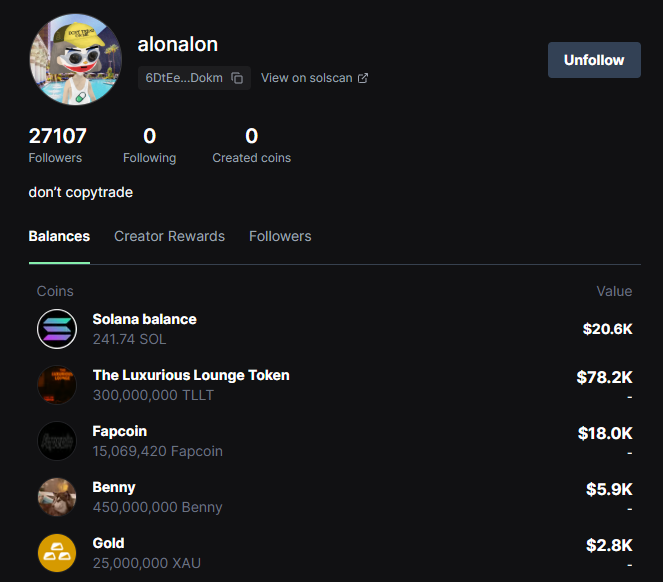 TheLuxxLounge's tweet photo. TLLT $257.08K - The Luxurious Lounge Token / SOL on Solana / PumpSwap - DEX Screener
https://t.co/hpVO0F1B3t

Take a look at the Bag I sent @a1lon9 300 million tokens worth $78,000 USD

Some one go poke him with a stick.
@Pumpfun 
https://t.co/fT2m64l203

Will be going live in less then an hour on Pumpfun & @YouTubeCreators @YouTube