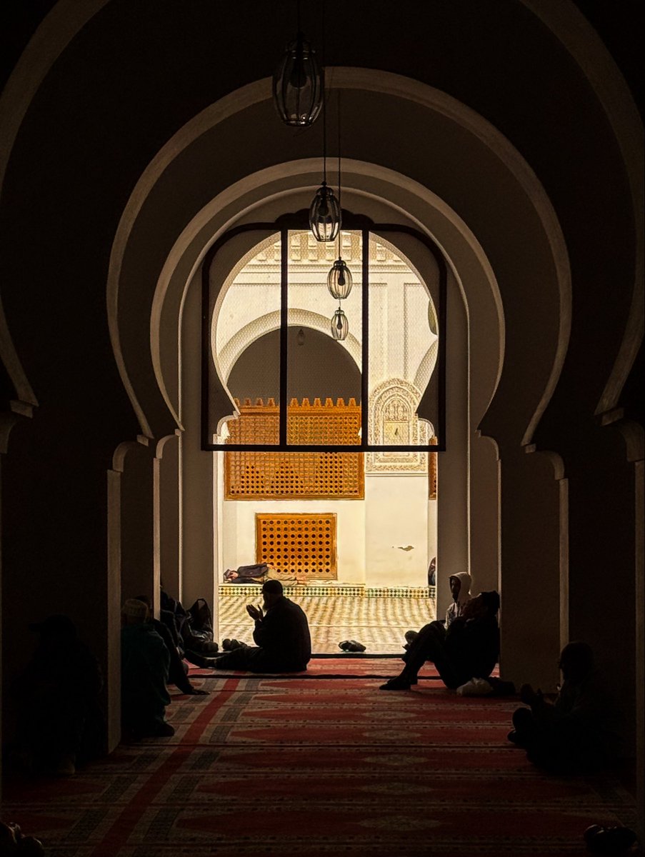 today i prayed in the oldest operating university in the world, founded by fatima al fihri in the 9th century fes. the qarawiyyin university was one of the leading spiritual and educational centers of the islamic golden age, attracting students from all over the islamic world