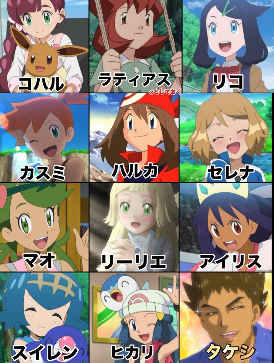 上3人わからんな、、、！ ポケモンが人間になってるタイプなんかな