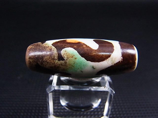 ヴィンテージ天珠、【一眼山水：いちがんさんすい】【金銭鉤：きんせん