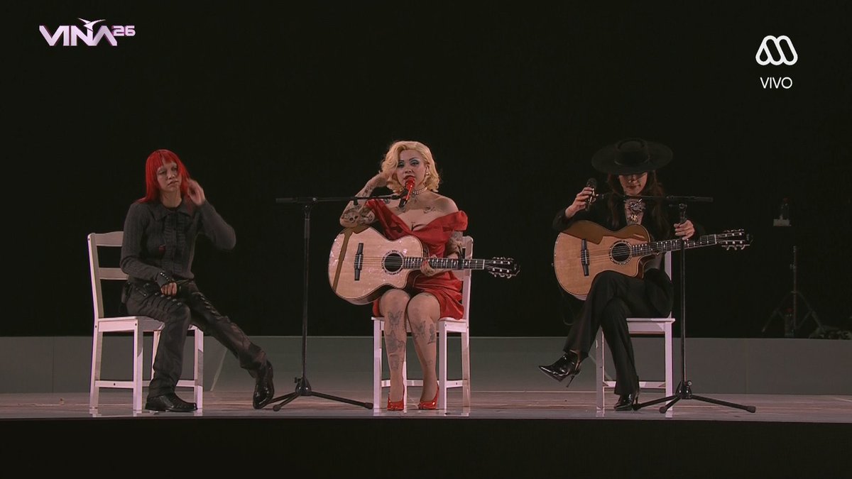 ChartsCL's tweet photo. Mon Laferte, AKRIILA &amp; Javiera Electra.
#VIÑA2026 https://t.co/nX9TlyTaPi