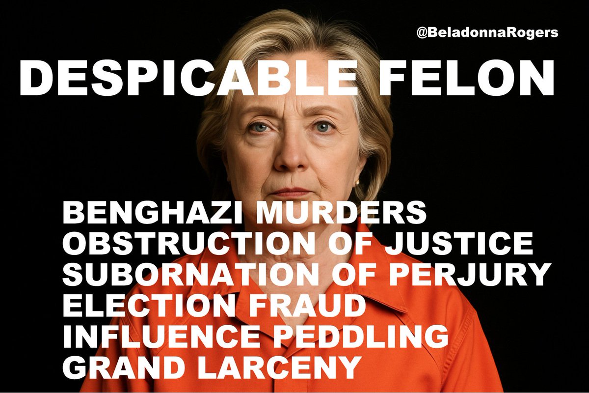 riley_lee67887's tweet photo. Do  any #SANEAMERICA believe the lies @HillaryClinton  told in deposition today absolutely💯
#hellNaw.#HillaryClinton is a professional #pathetic  #psychopath #liar. SHE'S a #corrupt #peiceofschiff who should be under the jail.  #Wethepatriots are waiting on #Arrest  @AGPamBondi https://t.co/BjQ9zSOTR7