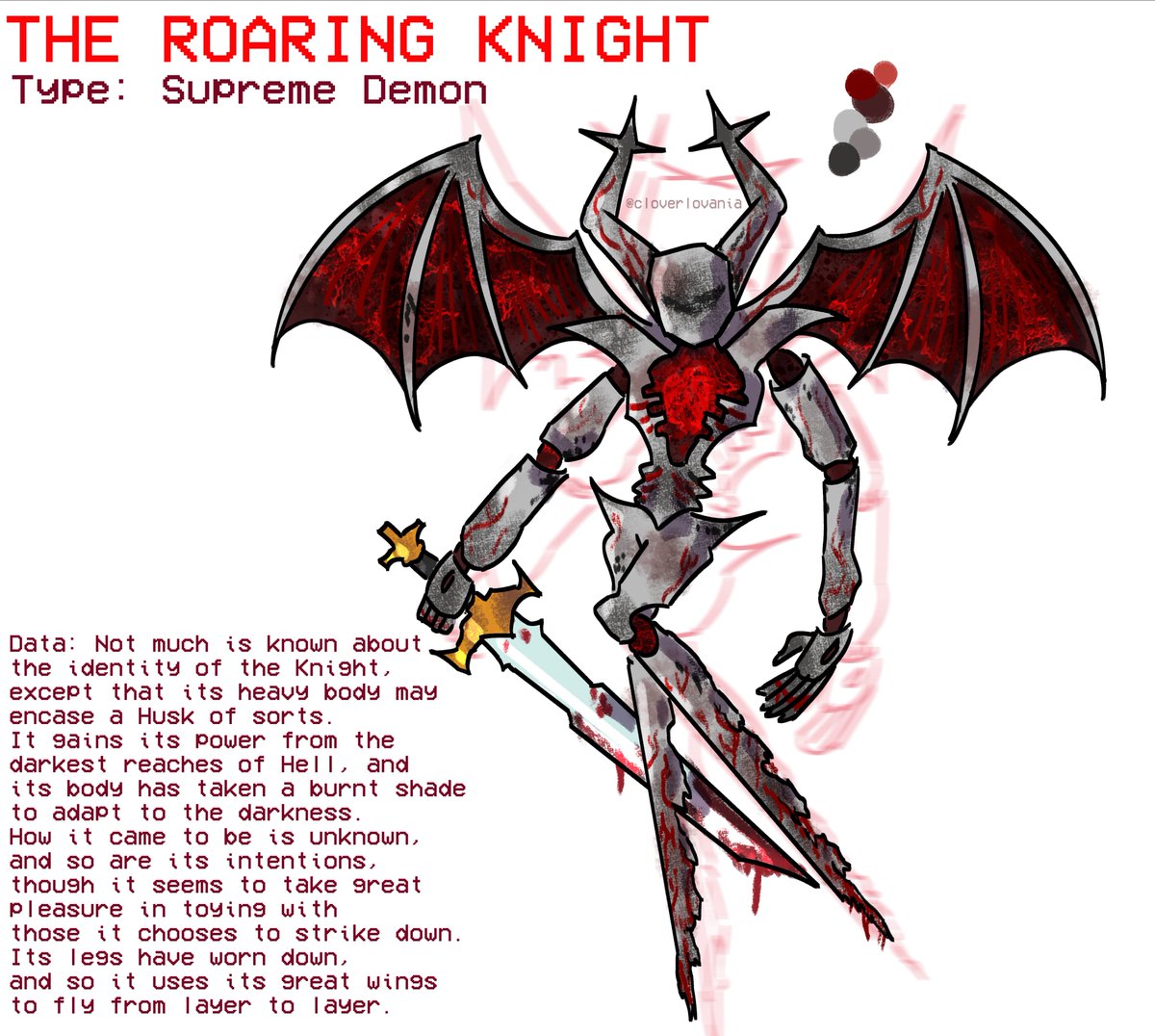 Ultrakill Knight thought it'd be fun to draw the knight as an ultrakill enemy