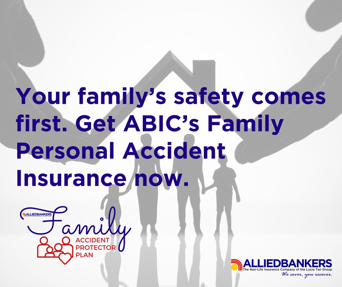 abic_official's tweet image. Protect what matters most! 

ABIC’s Family Accident Protector Plan keeps your loved ones covered, so you can have true peace of mind.

Get covered today.
📞 (02) 8245 2886
📧 customerservice@alliedbankers.com.ph
🌐 alliedbankers.com.ph

#fapp #abic