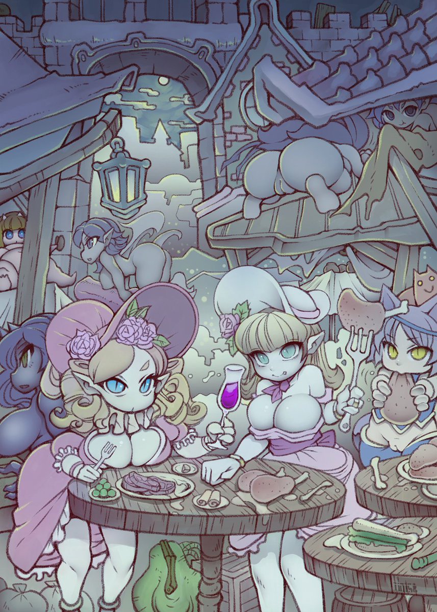 5年前の絵の話題が流れてくるので自分のフォルダ見たらまだ緑じゃ無くて紫の生き物の比率が高い頃だった 