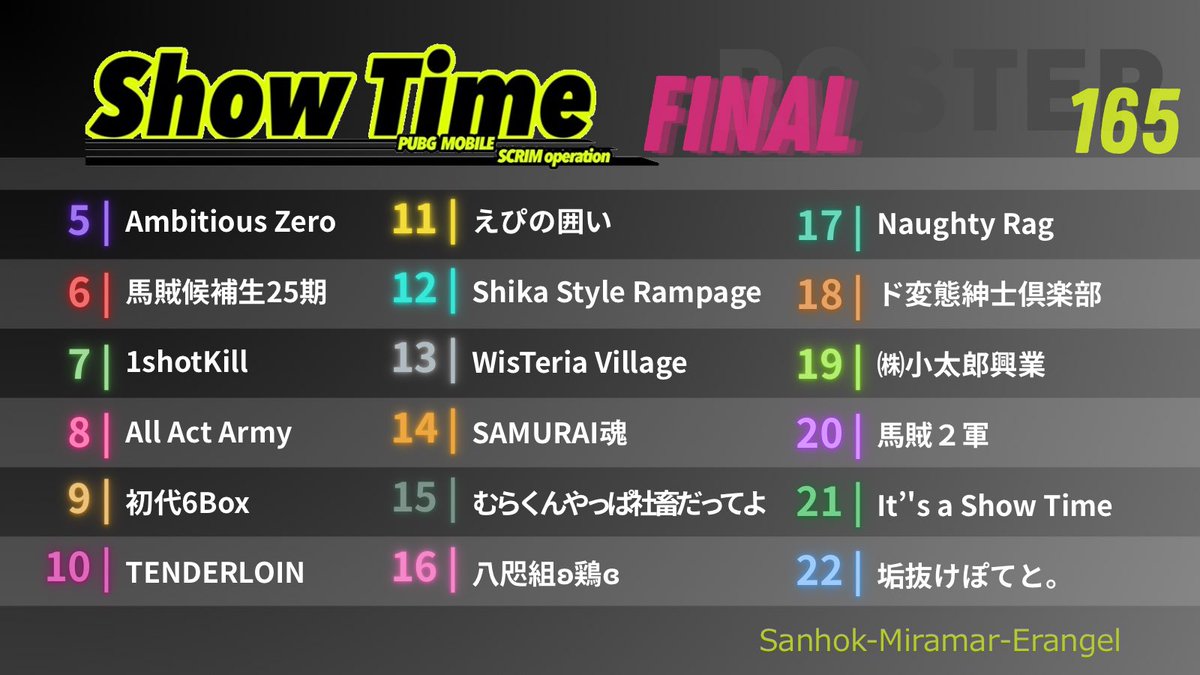 ShowTime【 1Dayスクリム 】 tweet media