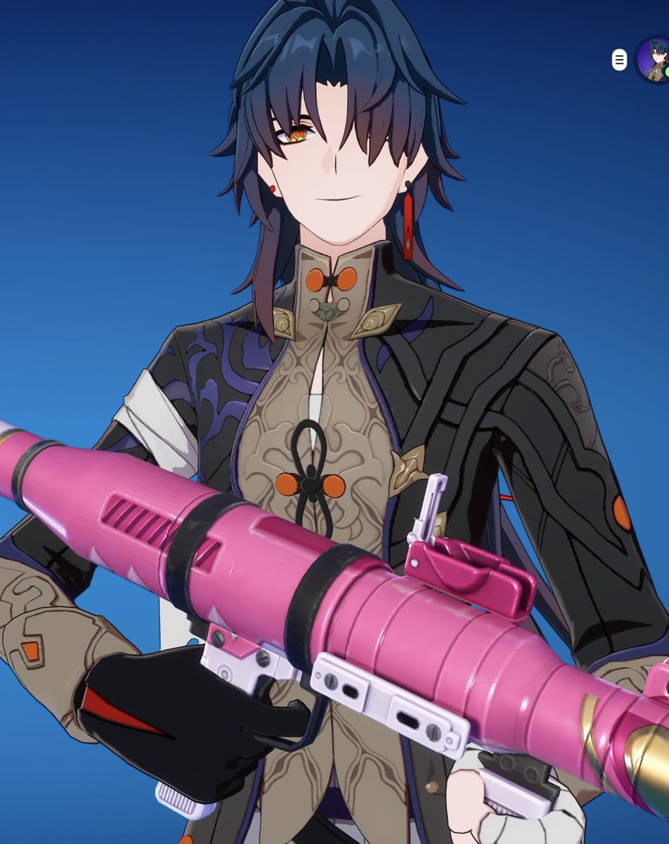 Tostisheree's tweet photo. Playing Fortnite with friends and he looks so happy with his pink guns https://t.co/VllmZlBZCJ