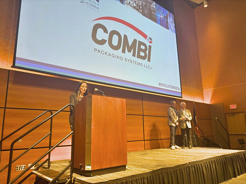combipackaging's tweet photo. Today's Evolution of Manufacturing awards were packed with Northeast Ohio’s leading innovators in manufacturing to celebrate progress and performance. We are honored to be recognized for our work in manufacturing the best packaging systems for manufacturers across the US! https://t.co/gdwVXbv97I