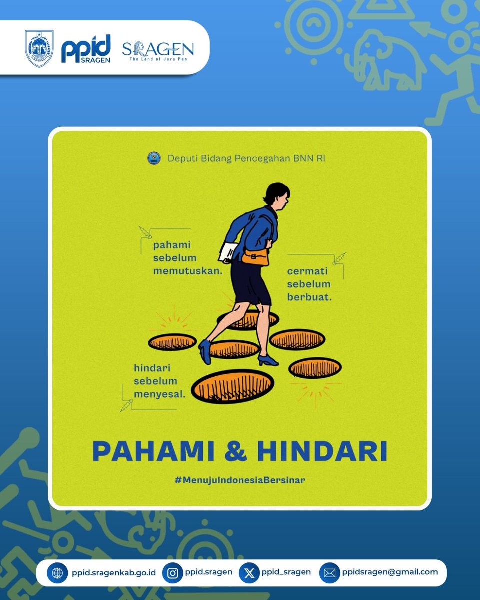 Salah langkah bisa berujung penyesalan.

Pahami. Cermati. Hindari.

#SobatPPID
#PahamiHindari
#StopNarkoba
#MenujuIndonesiaBersinar