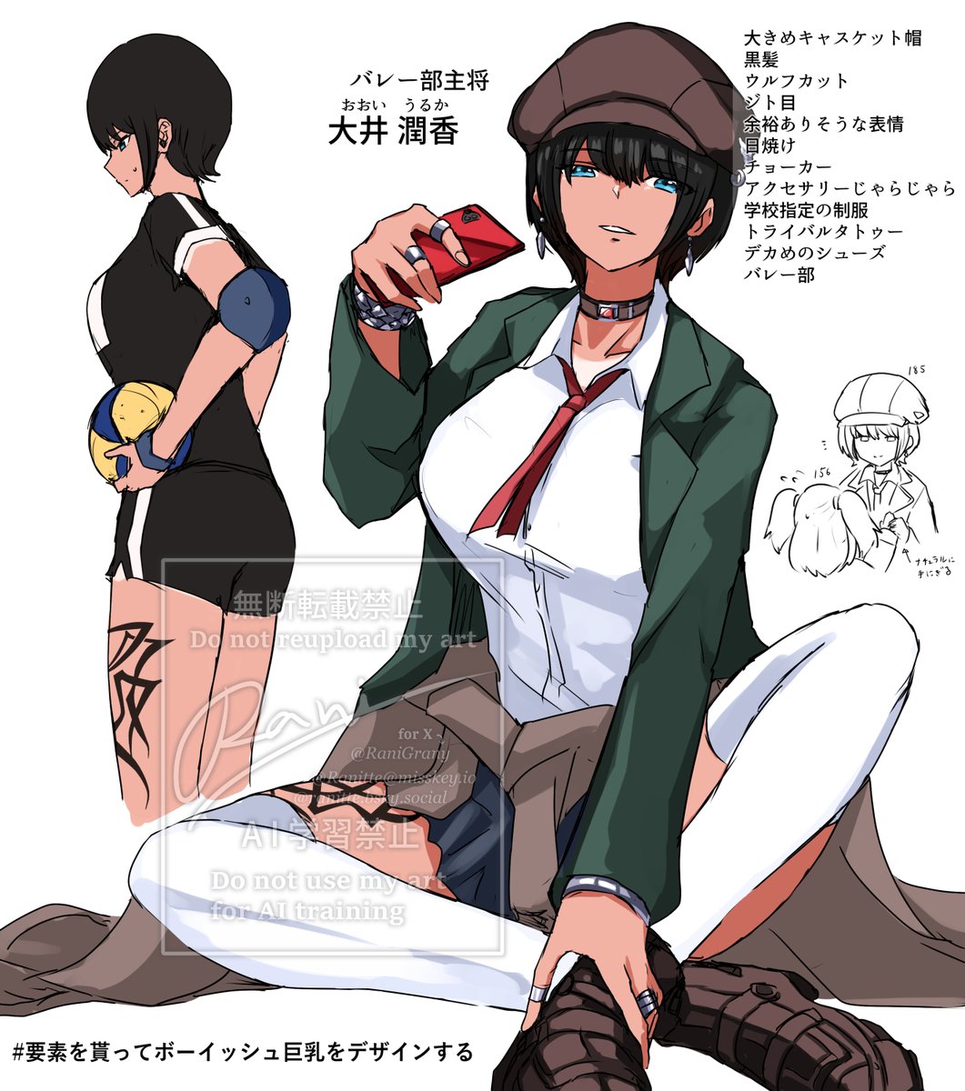 #今月描いた絵を晒そう
キャラデザの月だった 