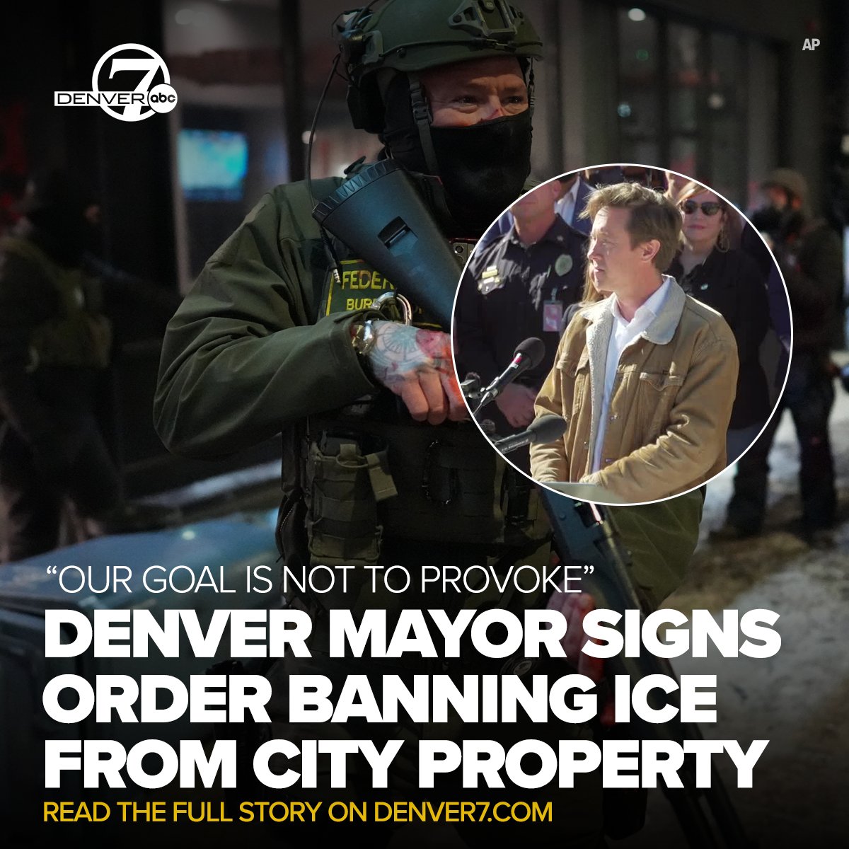 Mayor Mike Johnston on Thursday signed an executive order aimed at protecting Denverites should the Trump administration target the Mile High City with a surge of federal agents in the near future. ⬇️
