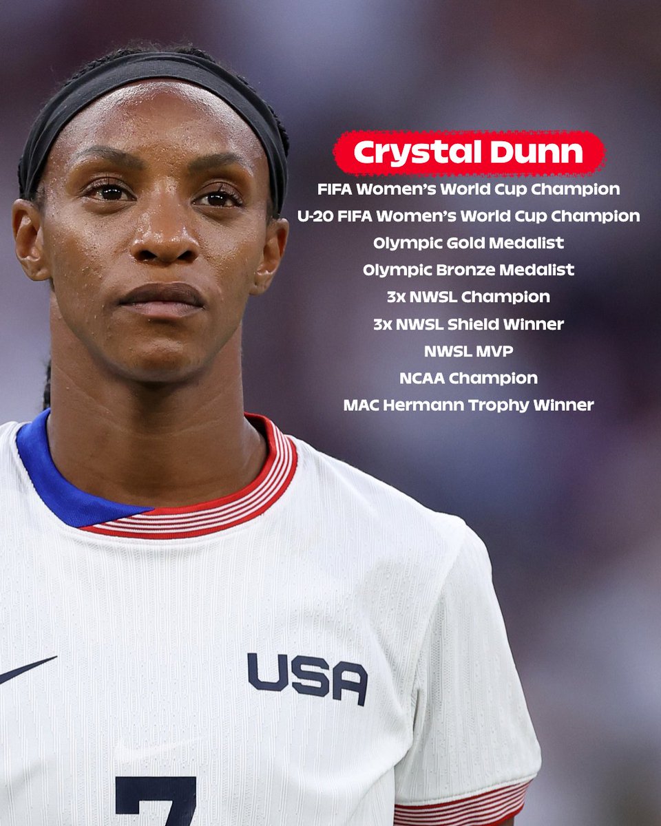 A Pioneer of the game: Crystal Dunn

One of the most versatile players within the USWNT. Whether she was up top as a forward or as a defender on the backline, Dunn made her mark and won a whole lot in the process. #BlackHistoryMonth